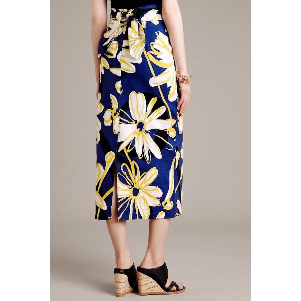 Whit Two x Anthropologie Matira Floral Maxi Skirt‎ With Back Bow Size 4